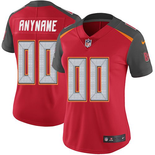 2019 NFL Women Nike Tampa Bay Buccaneers Home Red Customized Vapor jersey